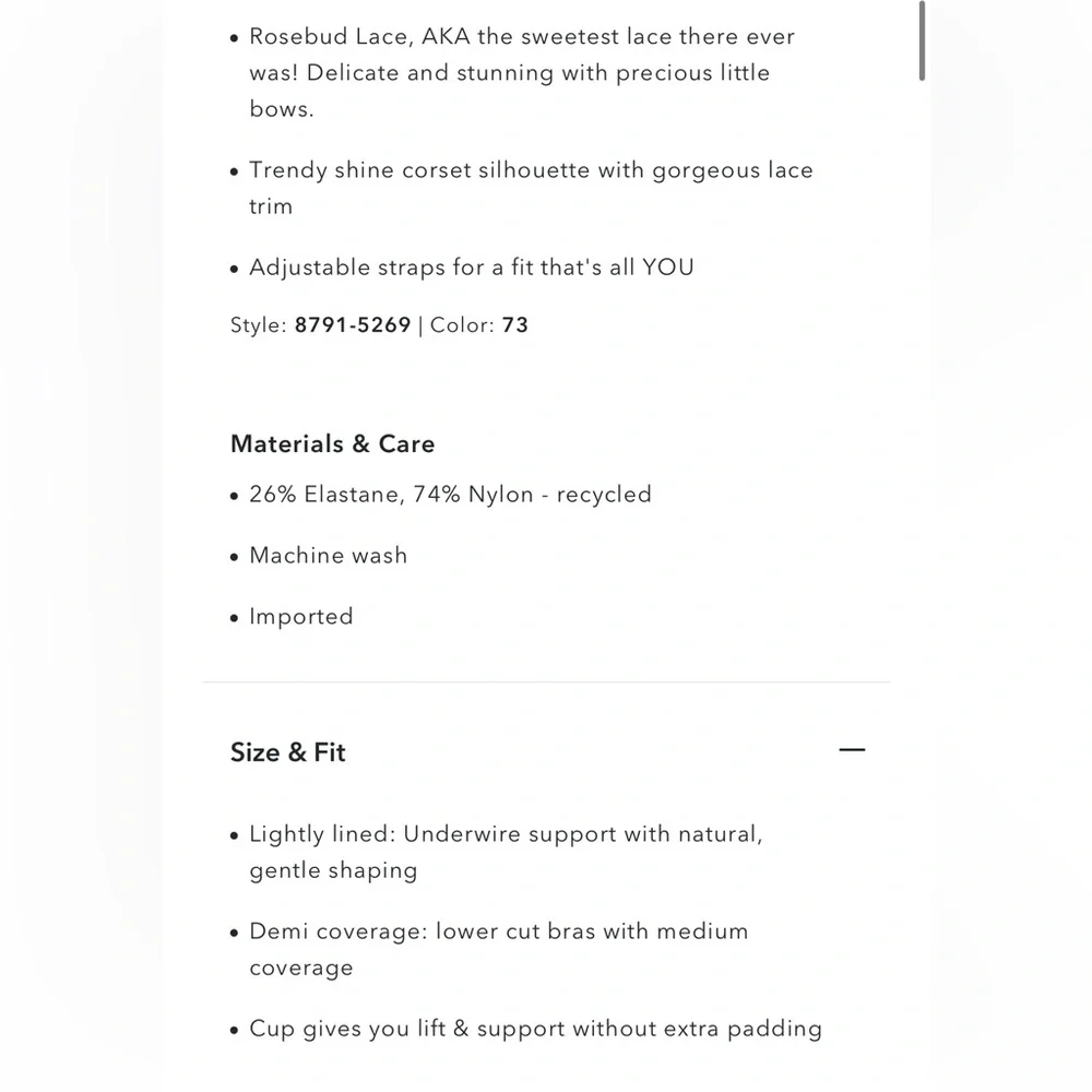 NWT aerie show off shine corset balconette bra - Picture 12 of 12